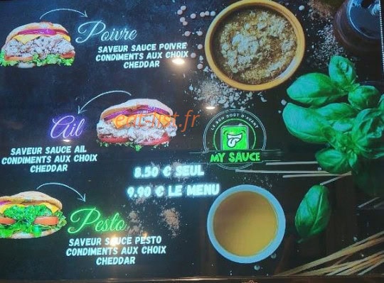 My Sauce — carte page 2