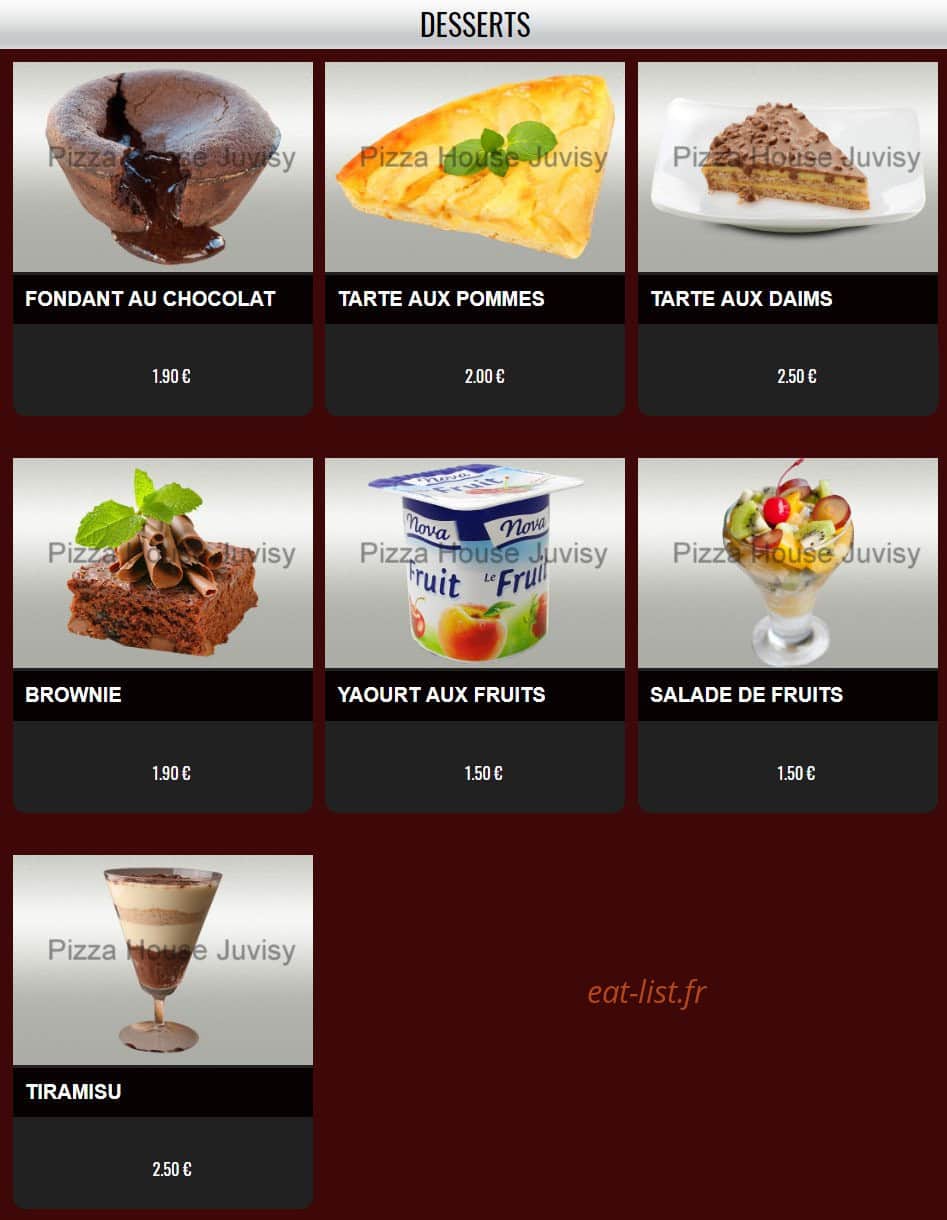 Pizza House — carte page 12