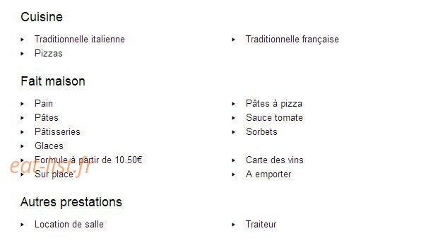 Pizza Mario — carte page 2