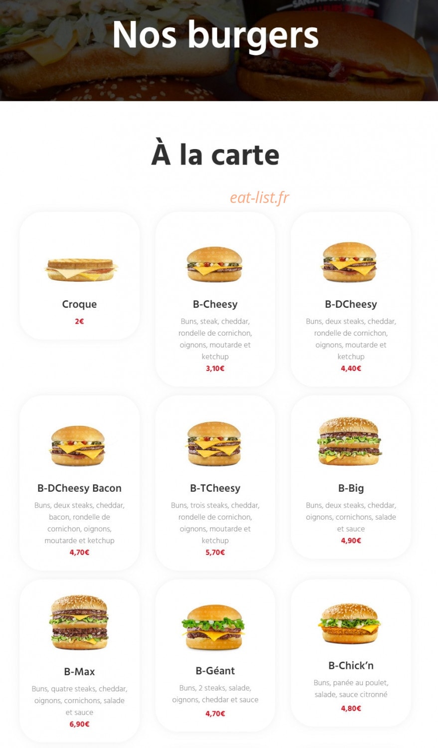 Point B — carte page 6