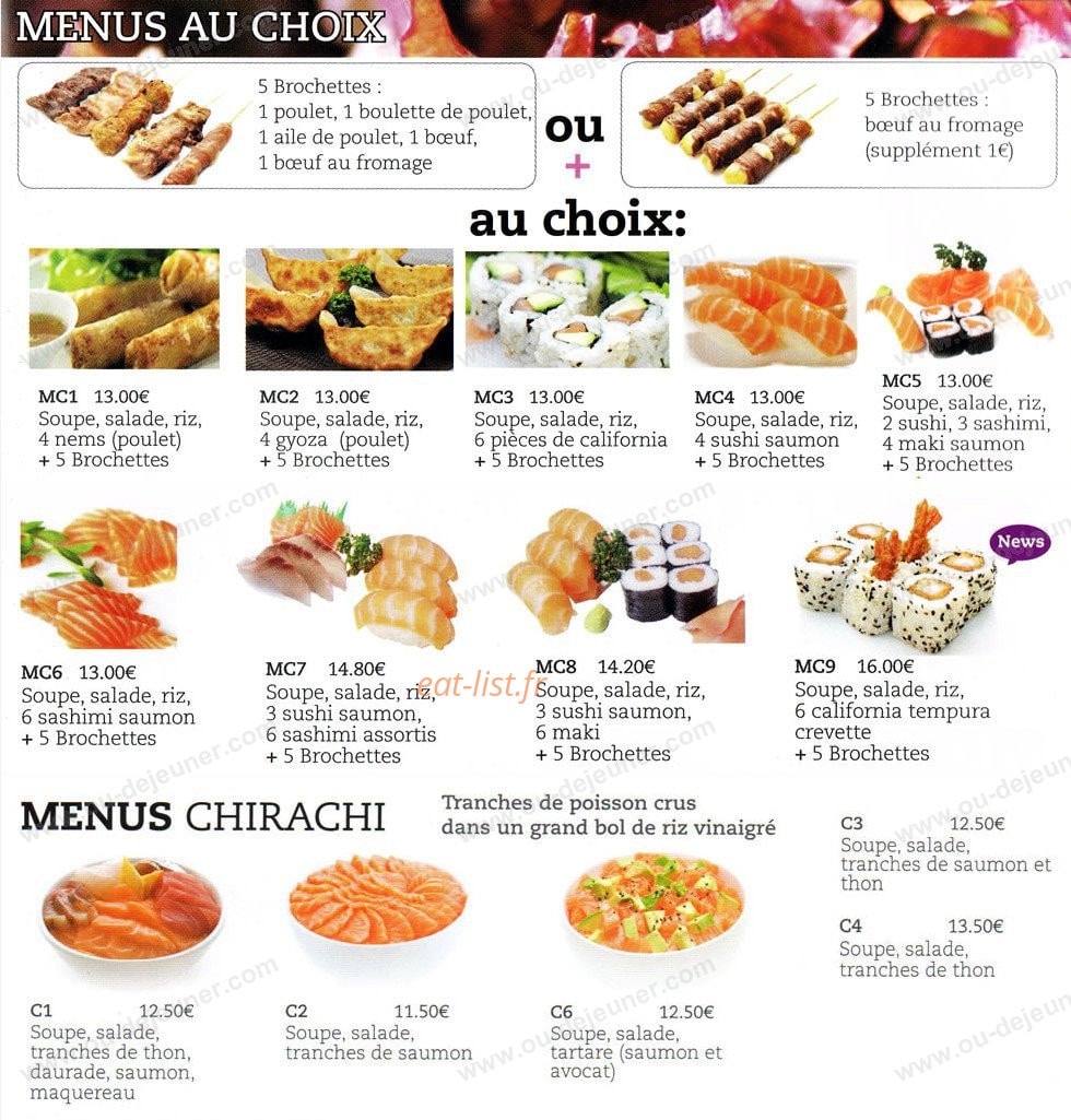Yaki Sushi — carte page 3