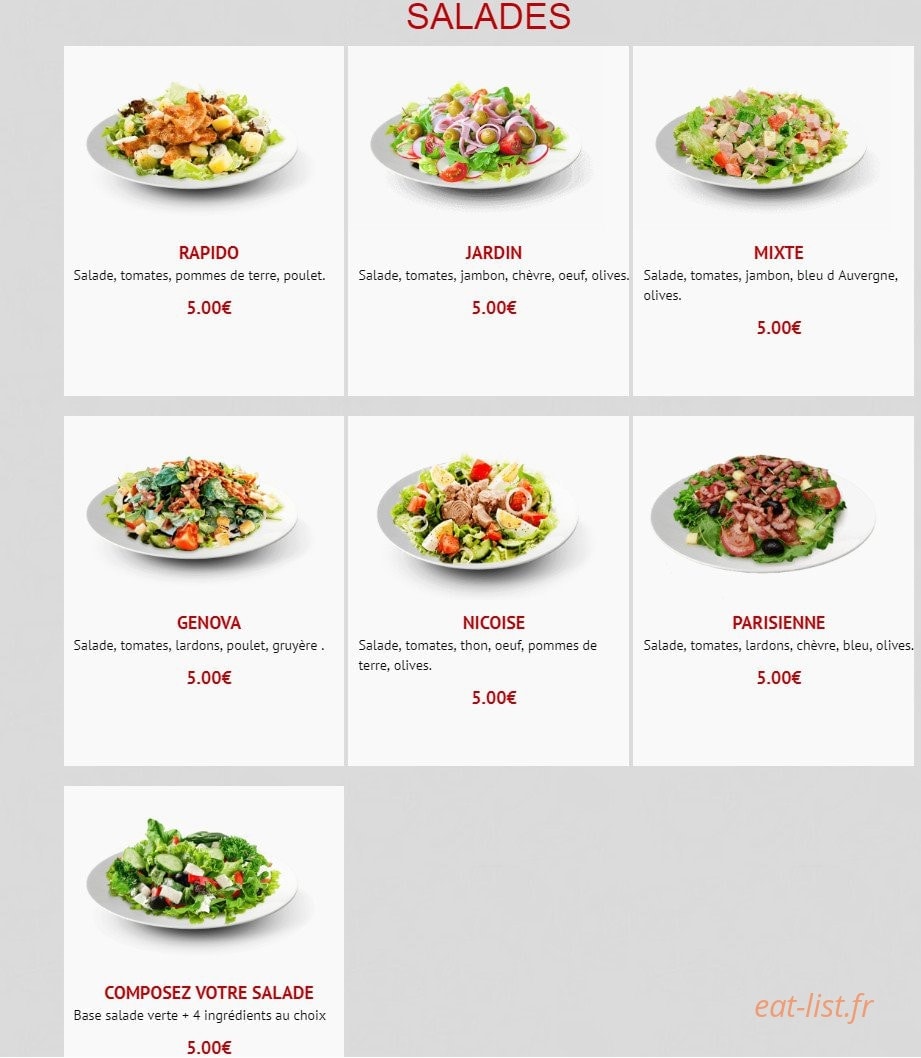 Allo Pizza Rapido — carte page 13