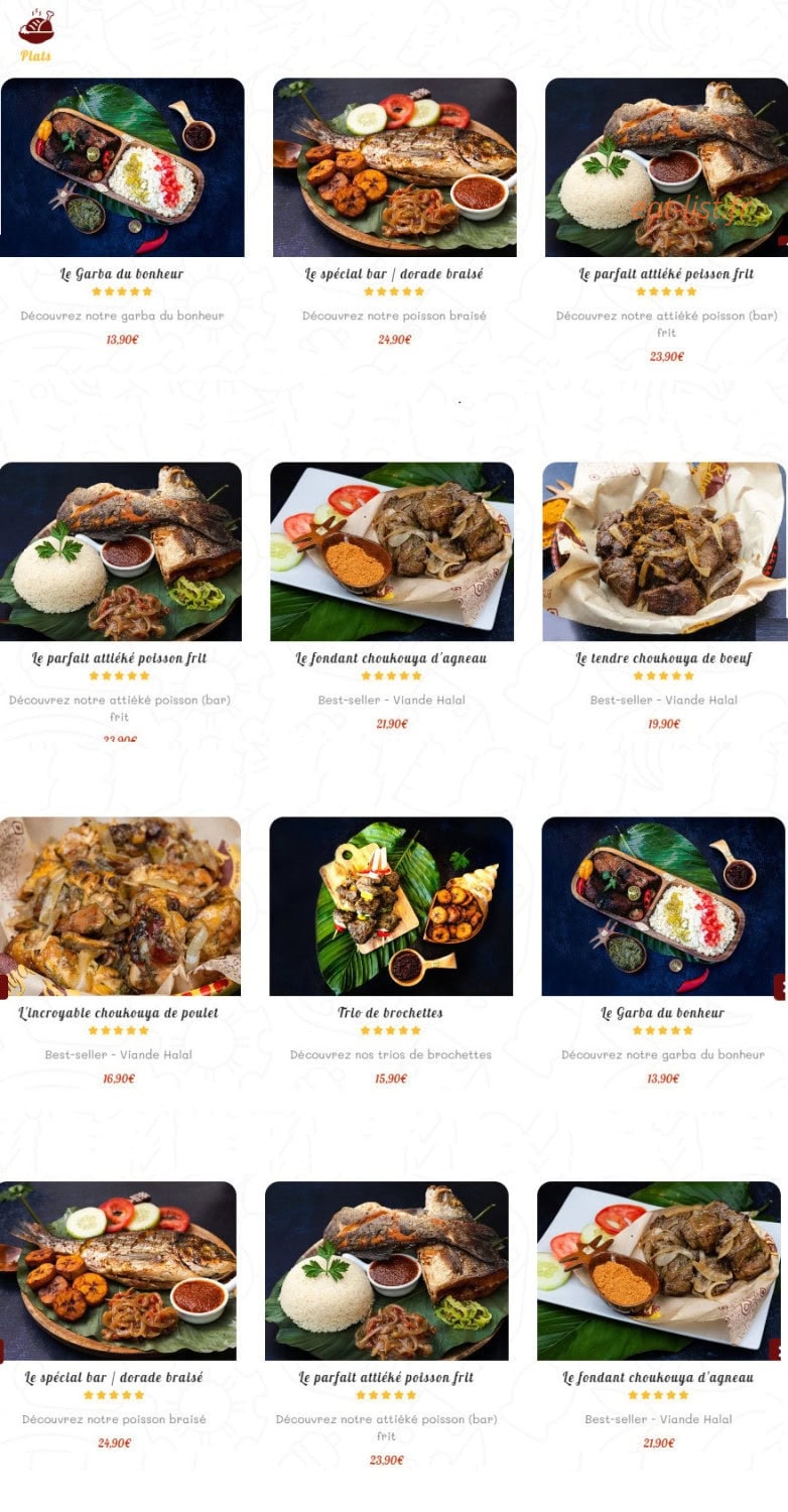 Boya Food — carte page 2
