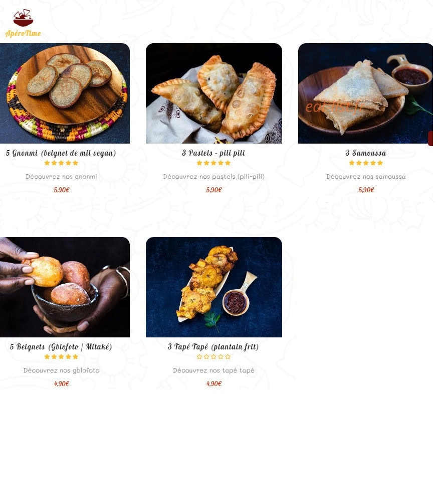 Boya Food — carte page 1