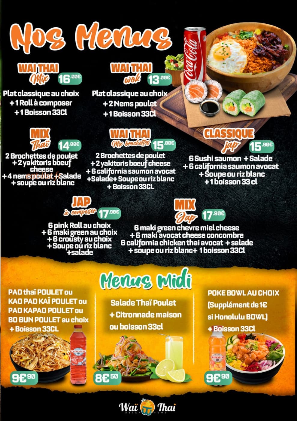 Waï Thai — carte page 3