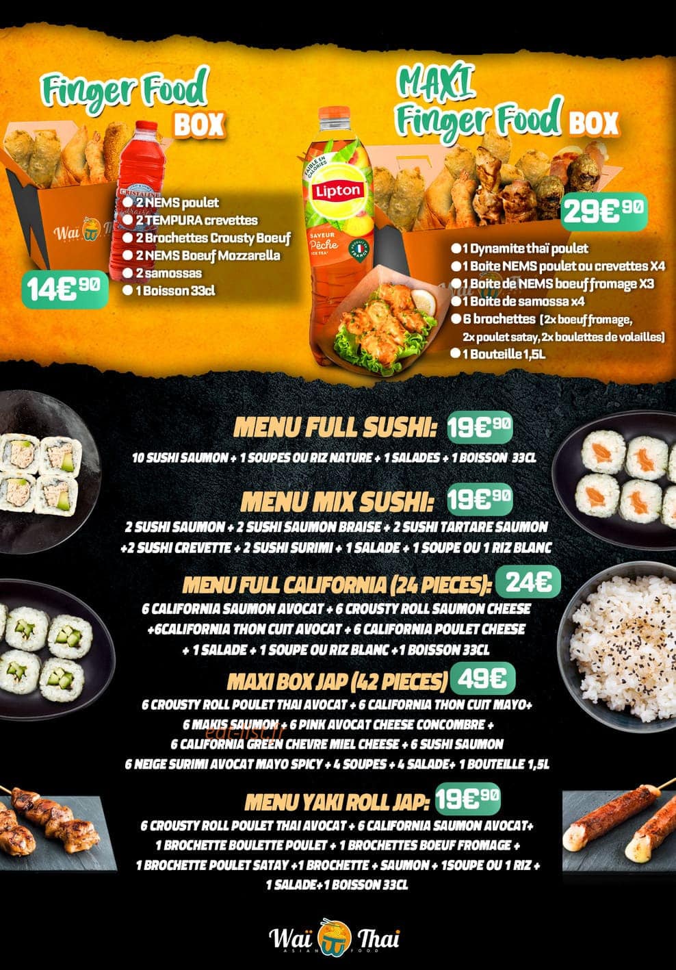 Waï Thai — carte page 4