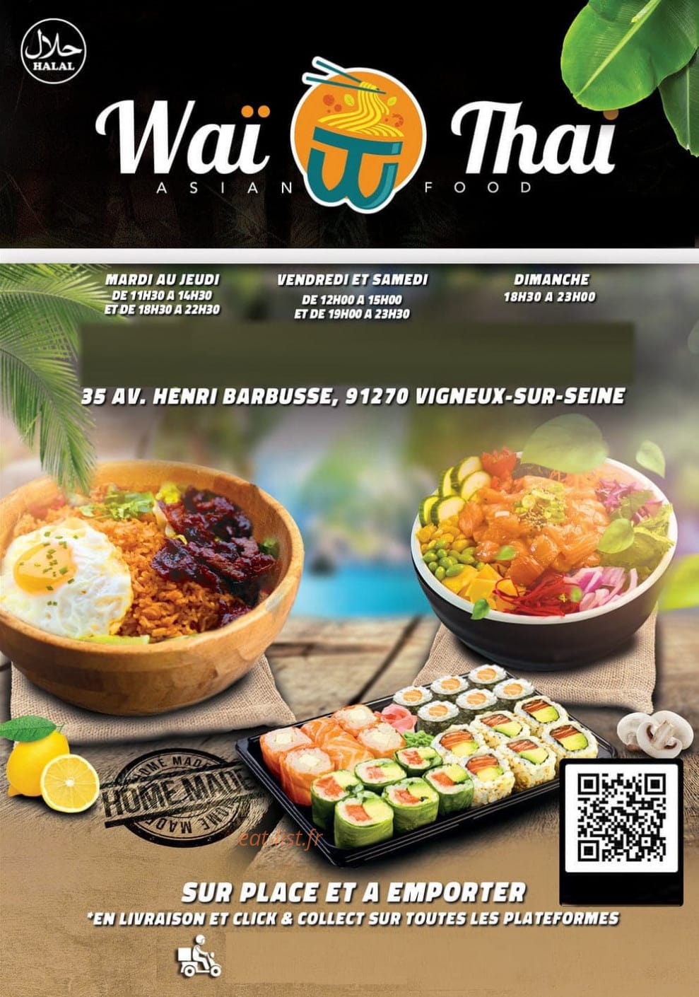 Waï Thai — carte page 1