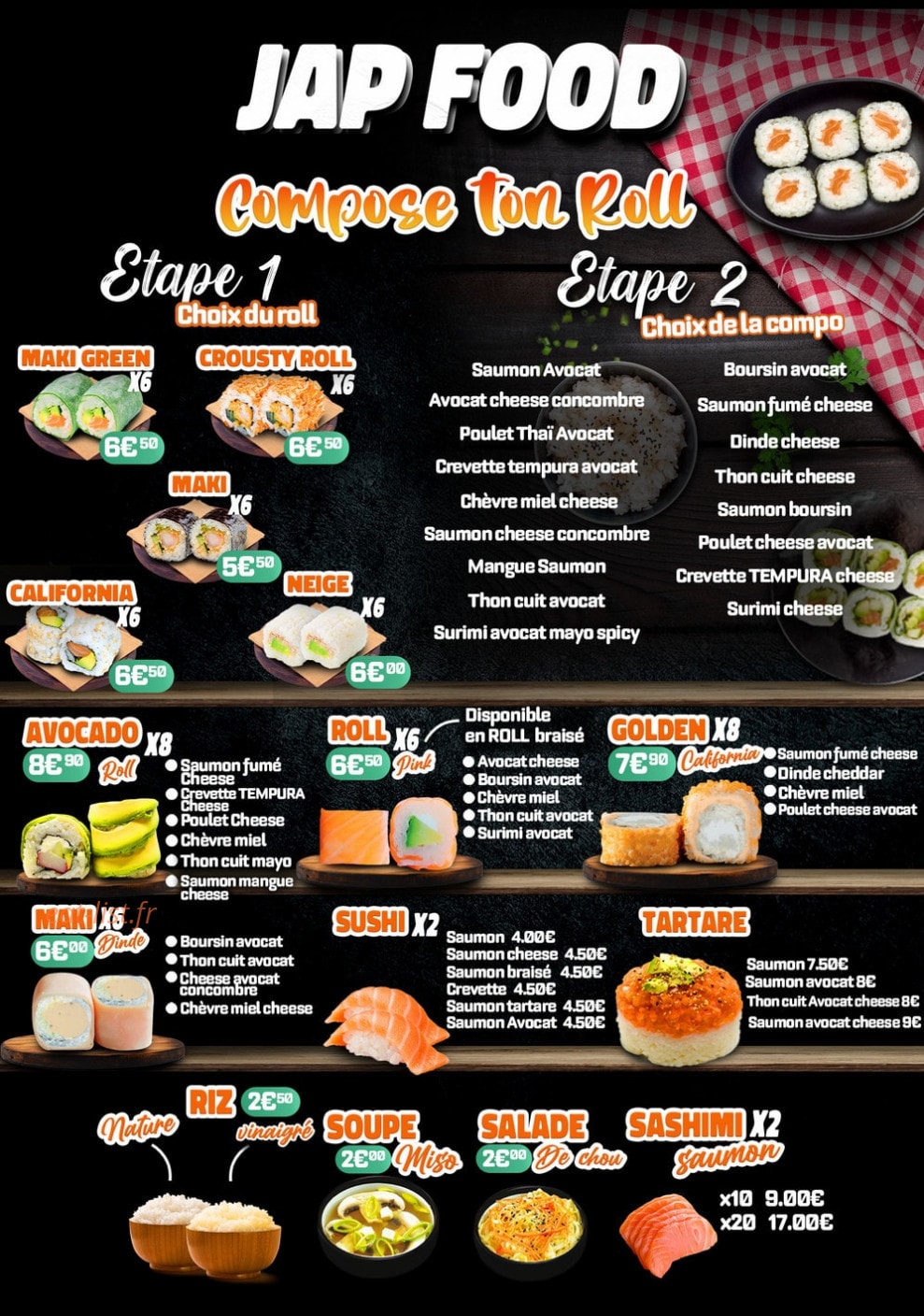 Waï Thai — carte page 2