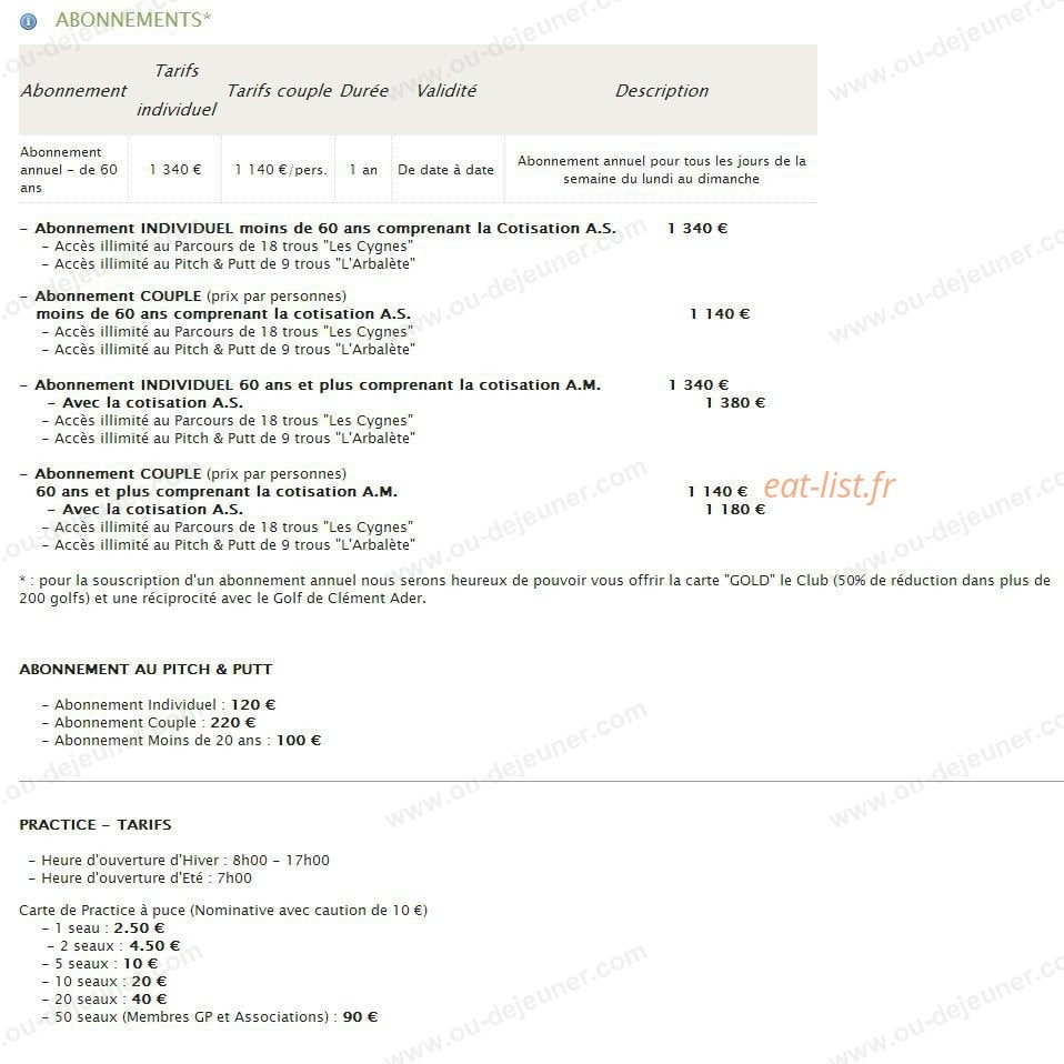 Golf de Greenparc — carte page 2