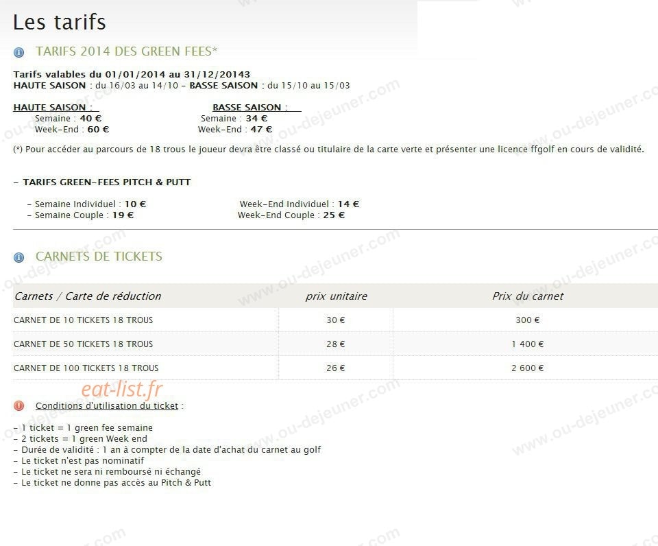 Golf de Greenparc — carte page 1