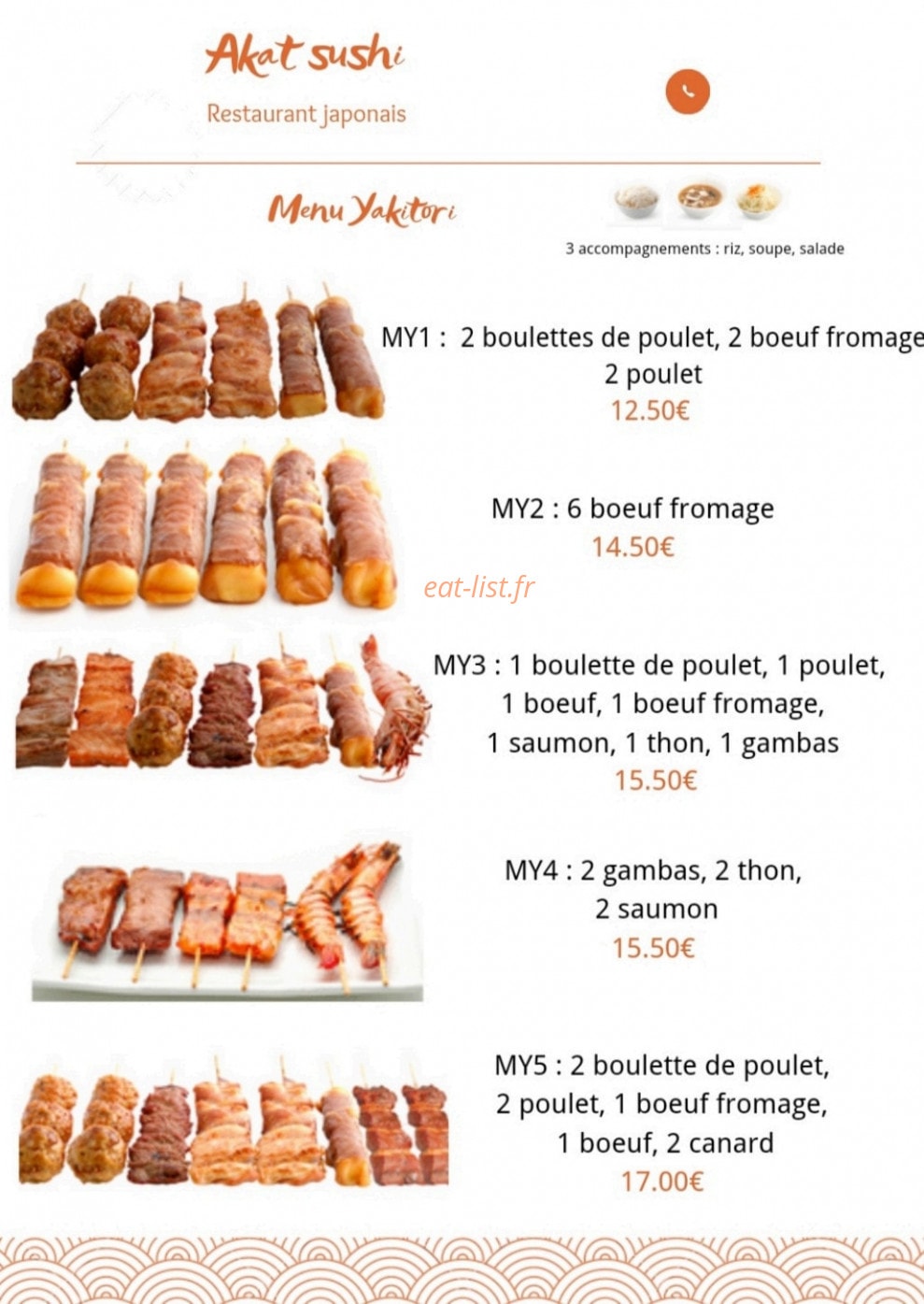 Akat Sushi — carte page 8