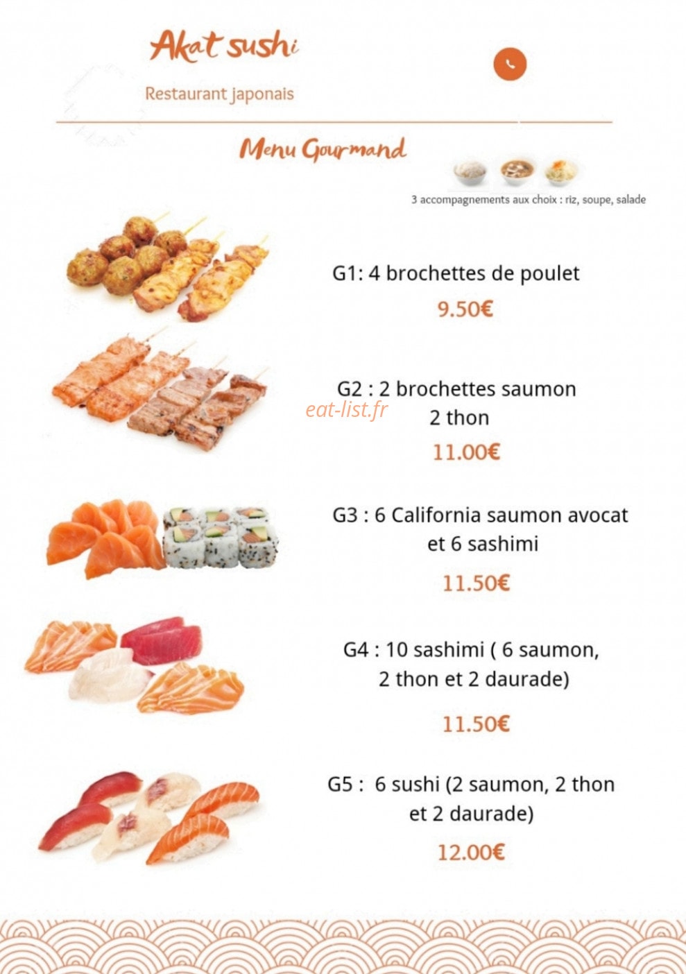 Akat Sushi — carte page 2