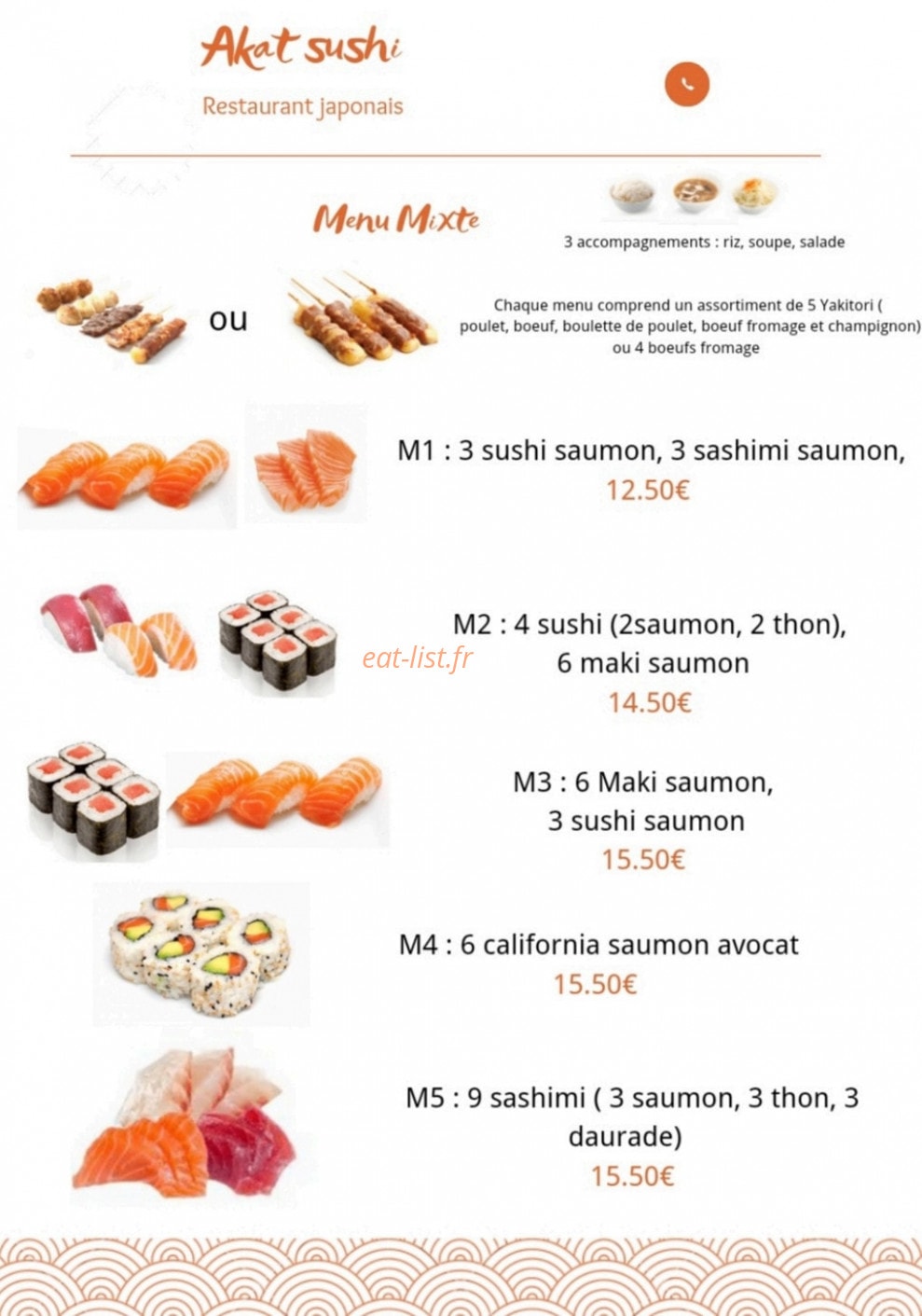Akat Sushi — carte page 4
