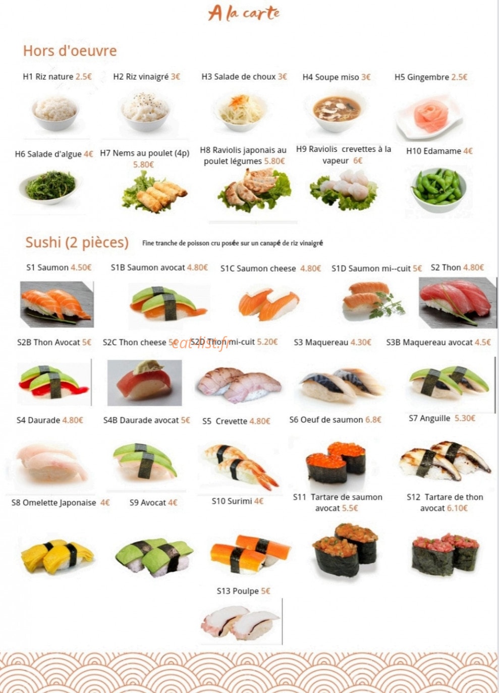 Akat Sushi — carte page 12