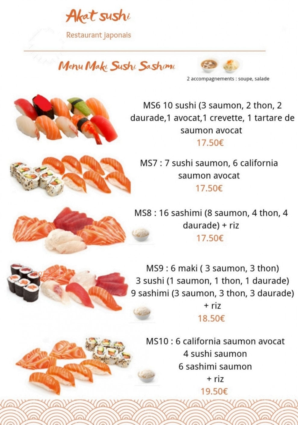 Akat Sushi — carte page 7