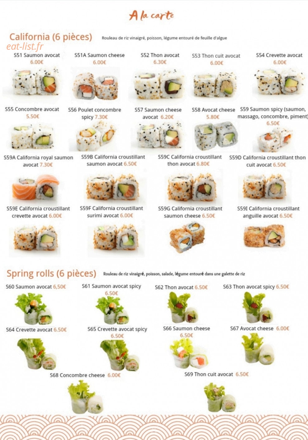 Akat Sushi — carte page 14