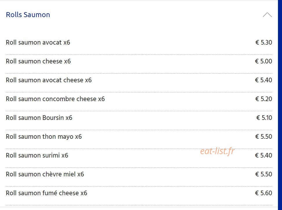 Arpajon Sushi — carte page 13