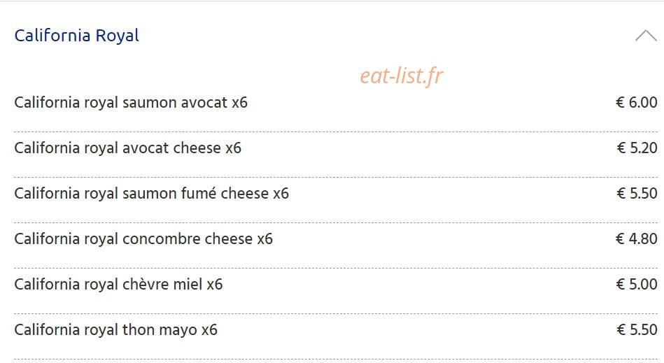 Arpajon Sushi — carte page 21