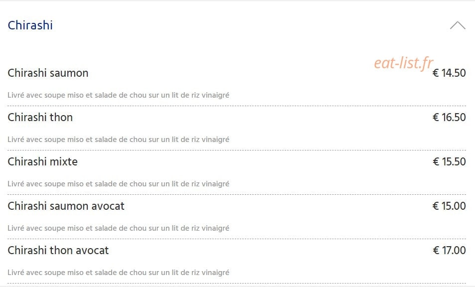 Arpajon Sushi — carte page 3