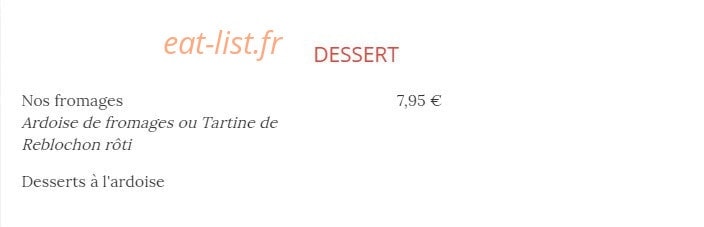 Auberge De La Montagne — carte page 4