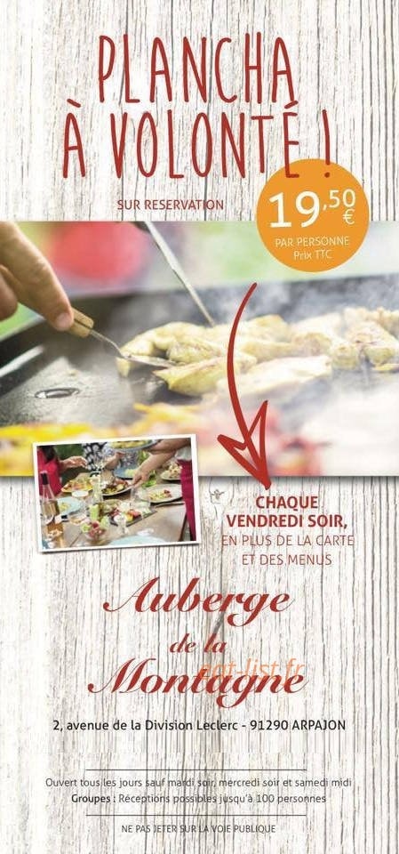 Auberge De La Montagne — carte page 6