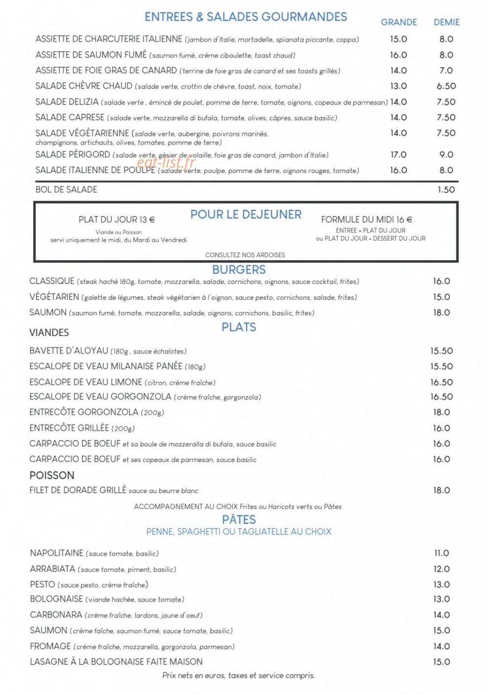 La Delizia — carte page 3