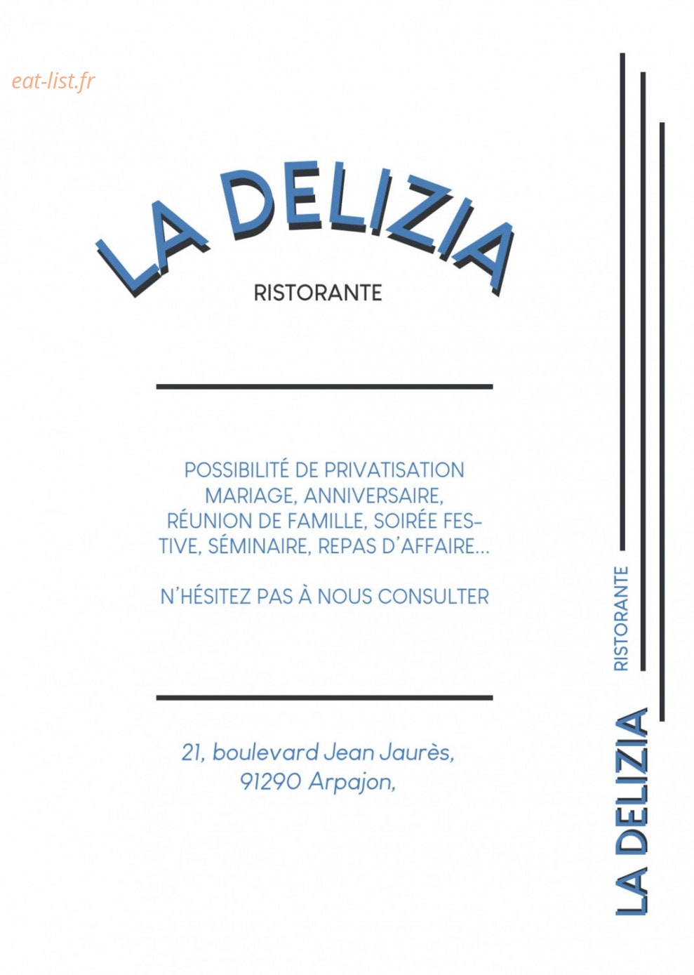 La Delizia — carte page 1