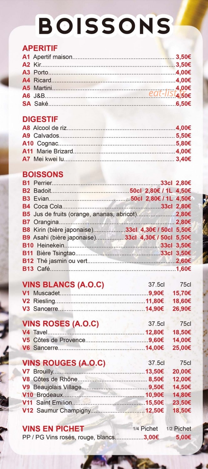 La Mandarine — carte page 10