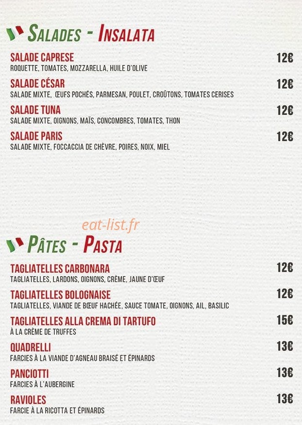 Pizzeria Bowling Stadium — carte page 2