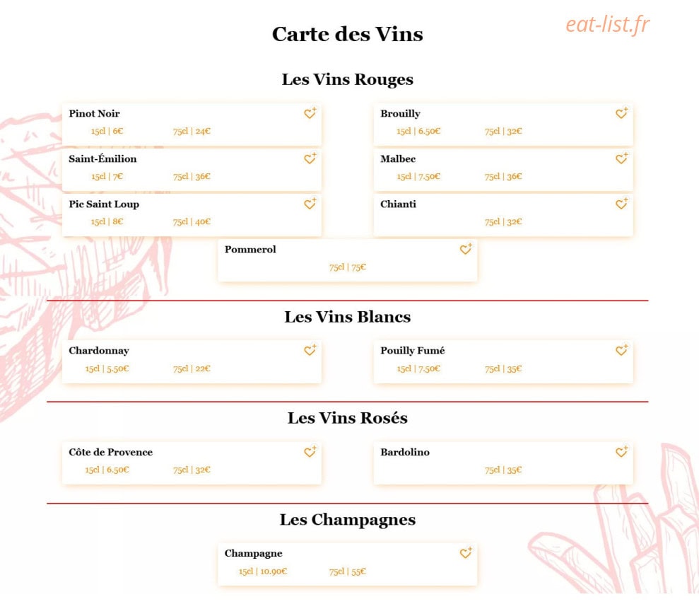 Alliya steakhouse — carte page 6