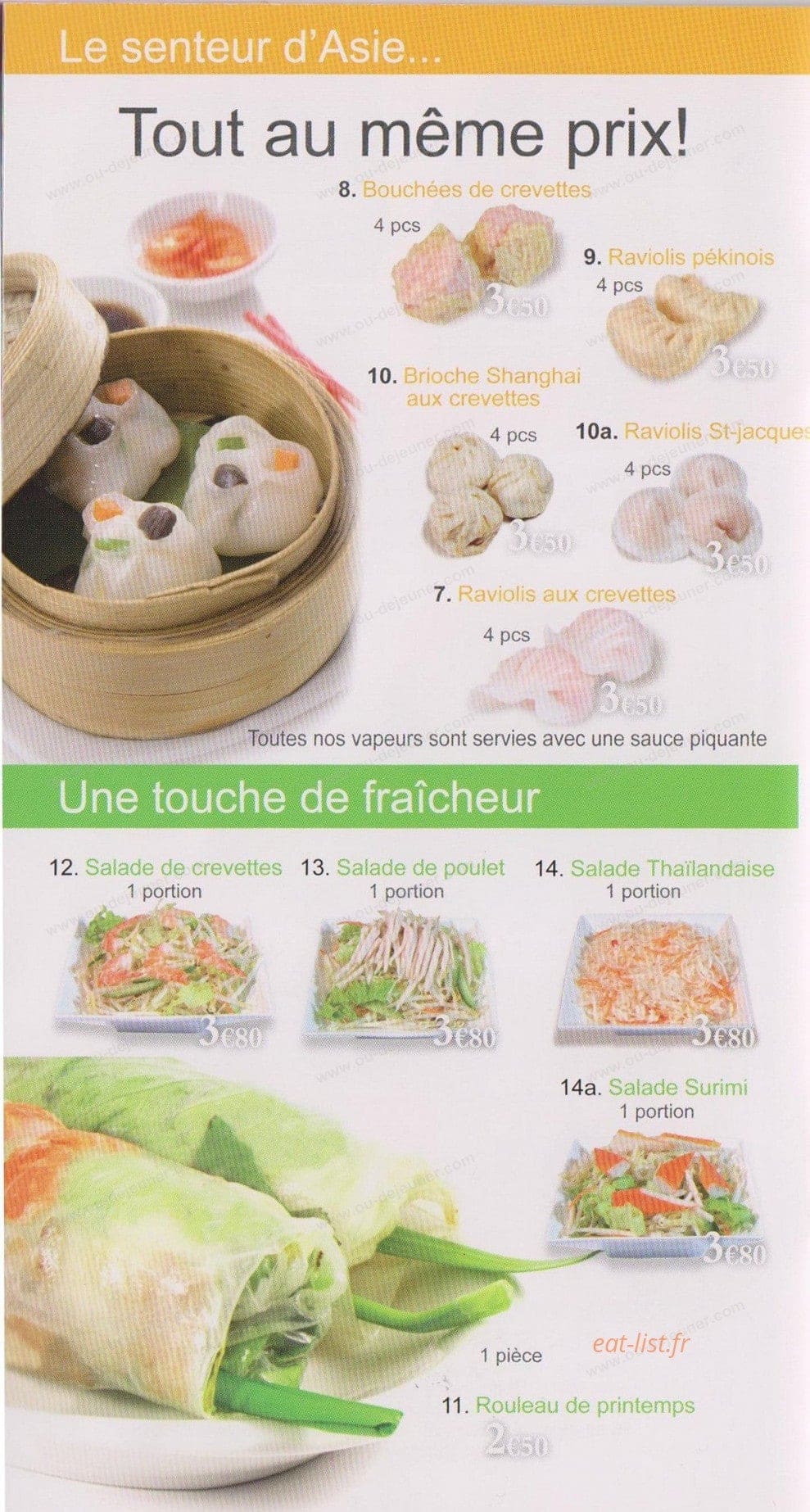 Au Jap Sushi — carte page 8