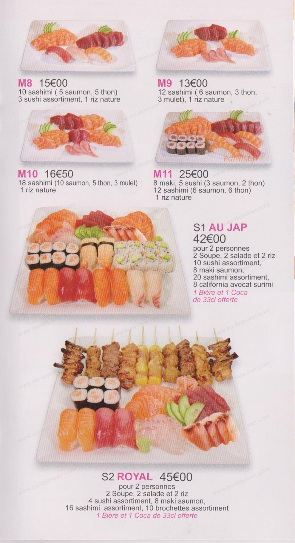 Au Jap Sushi — carte page 7