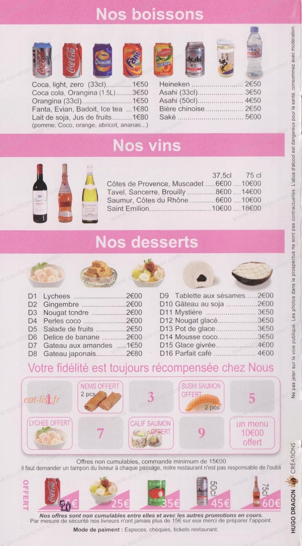 Au Jap Sushi — carte page 12