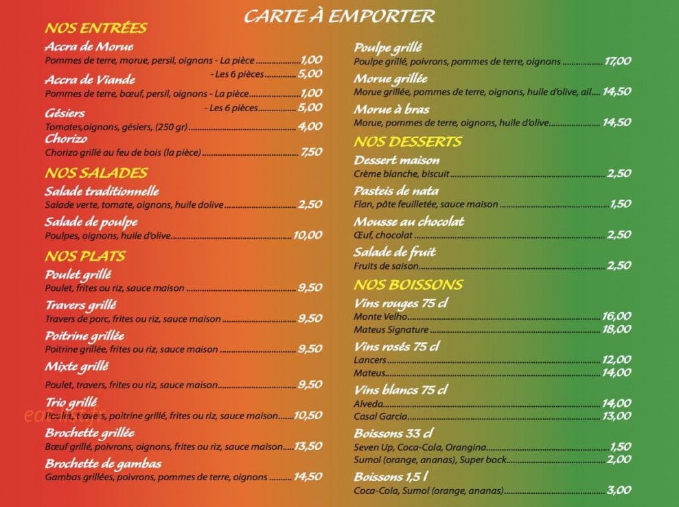 Brasserie du Centre — carte page 4