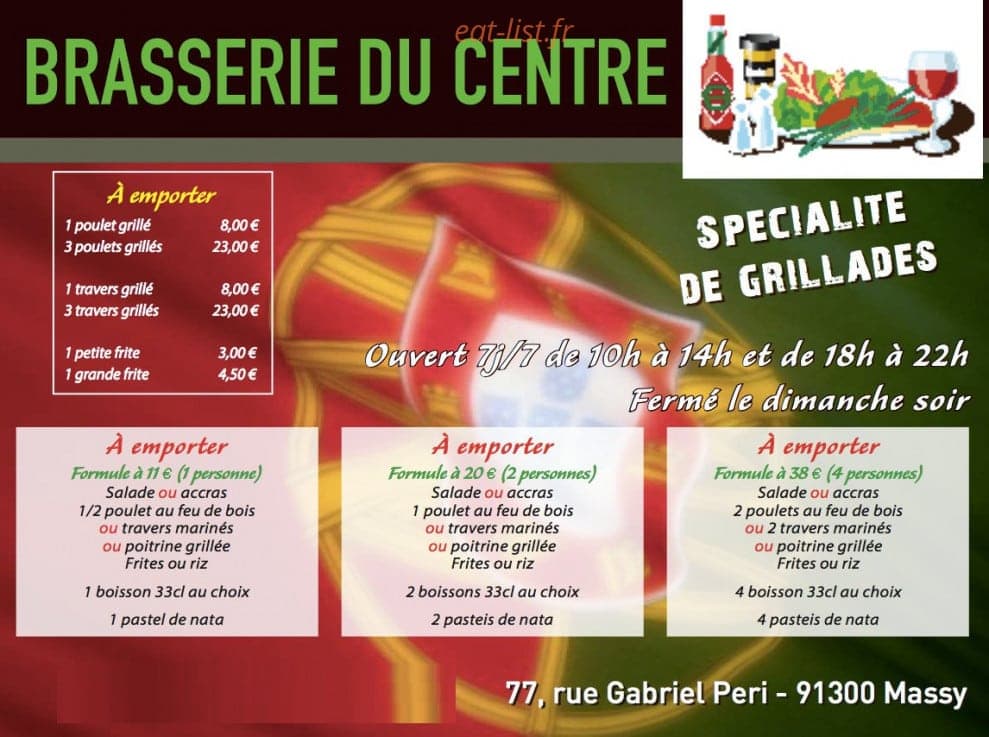 Brasserie du Centre — carte page 3