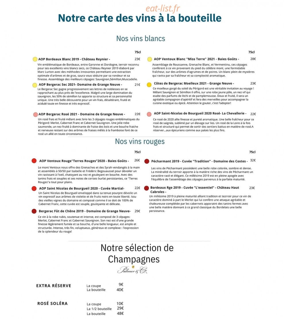 Chez Eva — carte page 4