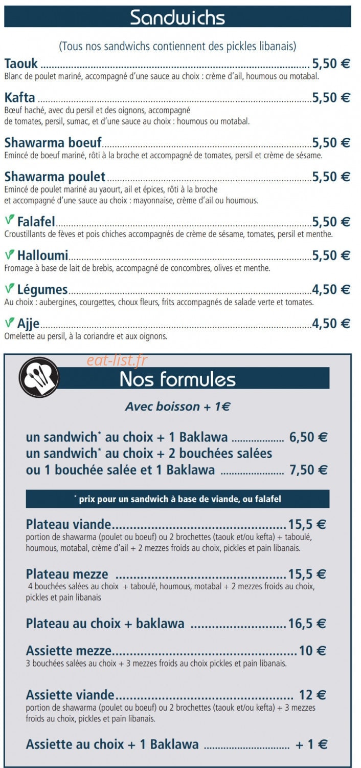 Chez Loulou — carte page 1