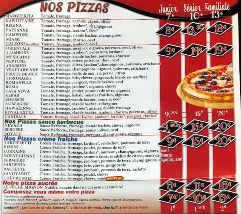 Chrono Rapido Pizza — carte page 2