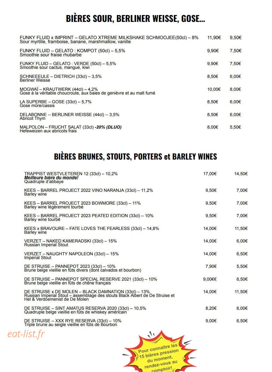 Deer 'n' Beer — carte page 10