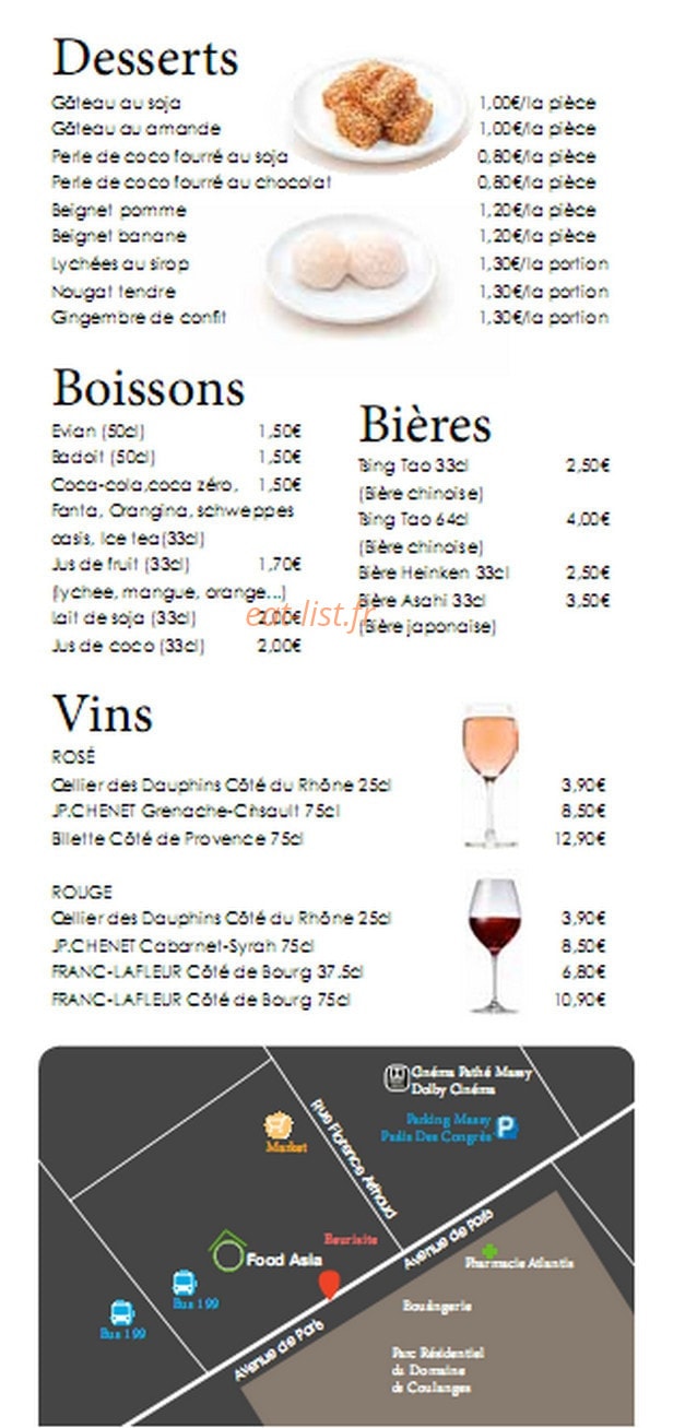 Food Asia — carte page 4