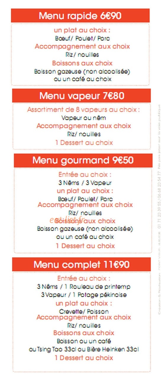 Food Asia — carte page 5
