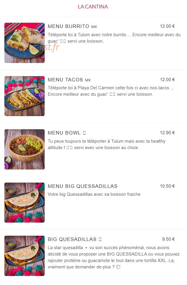 Good Food — carte page 5