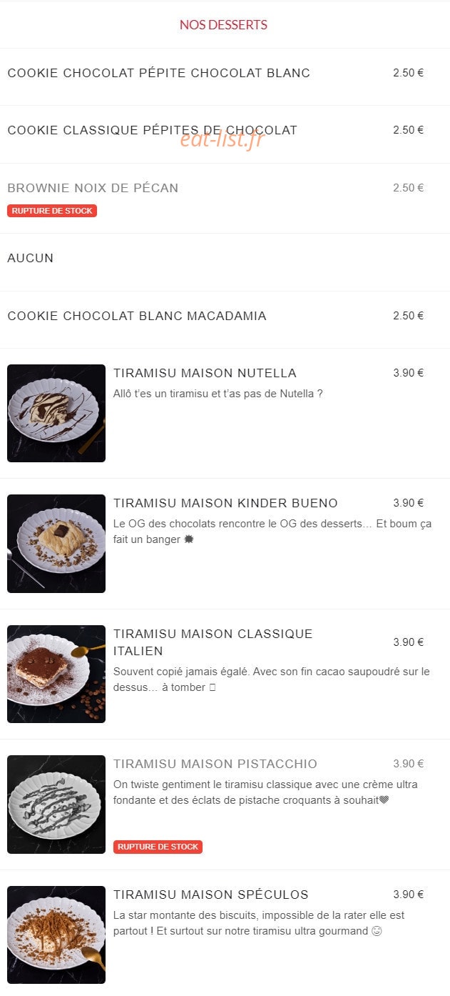 Good Food — carte page 14