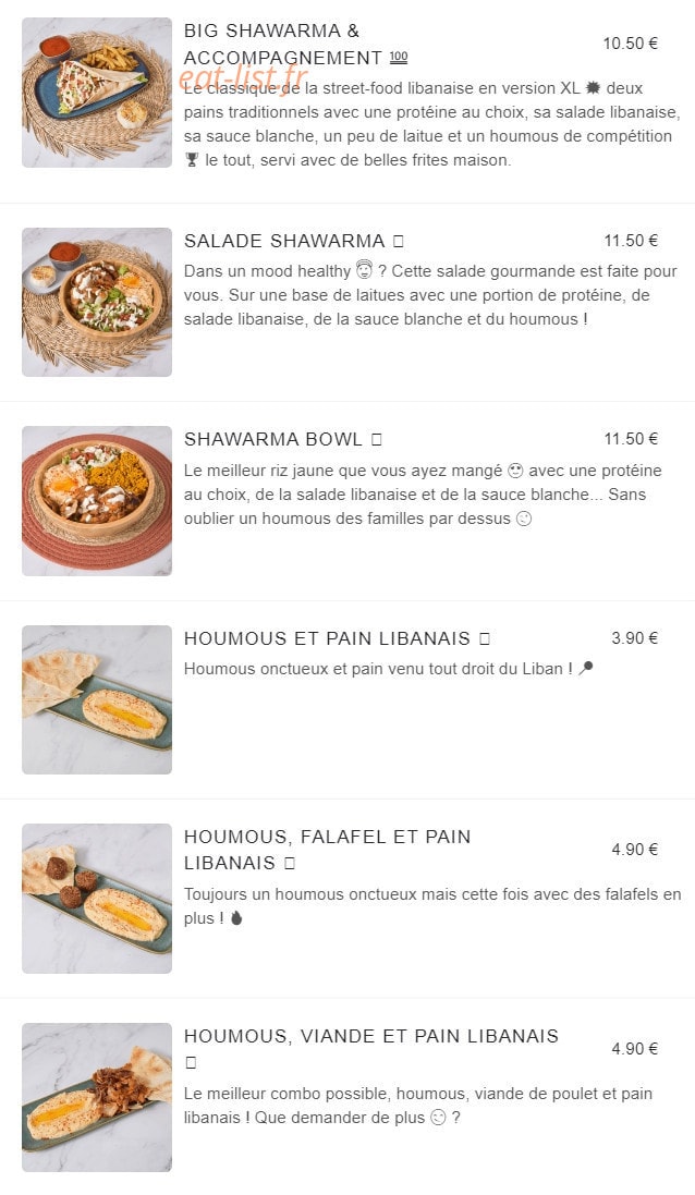 Good Food — carte page 9