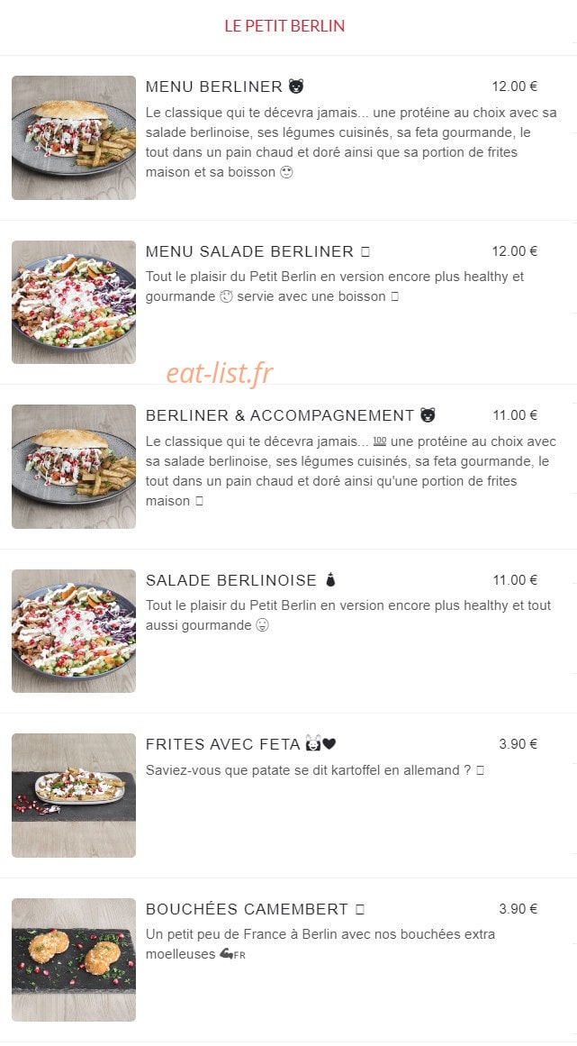 Good Food — carte page 11