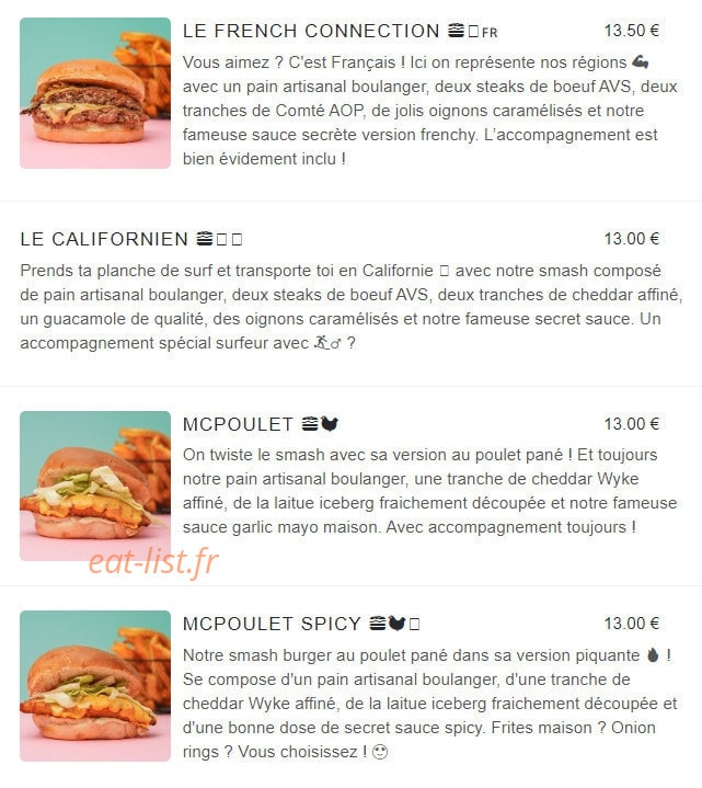 Good Food — carte page 2