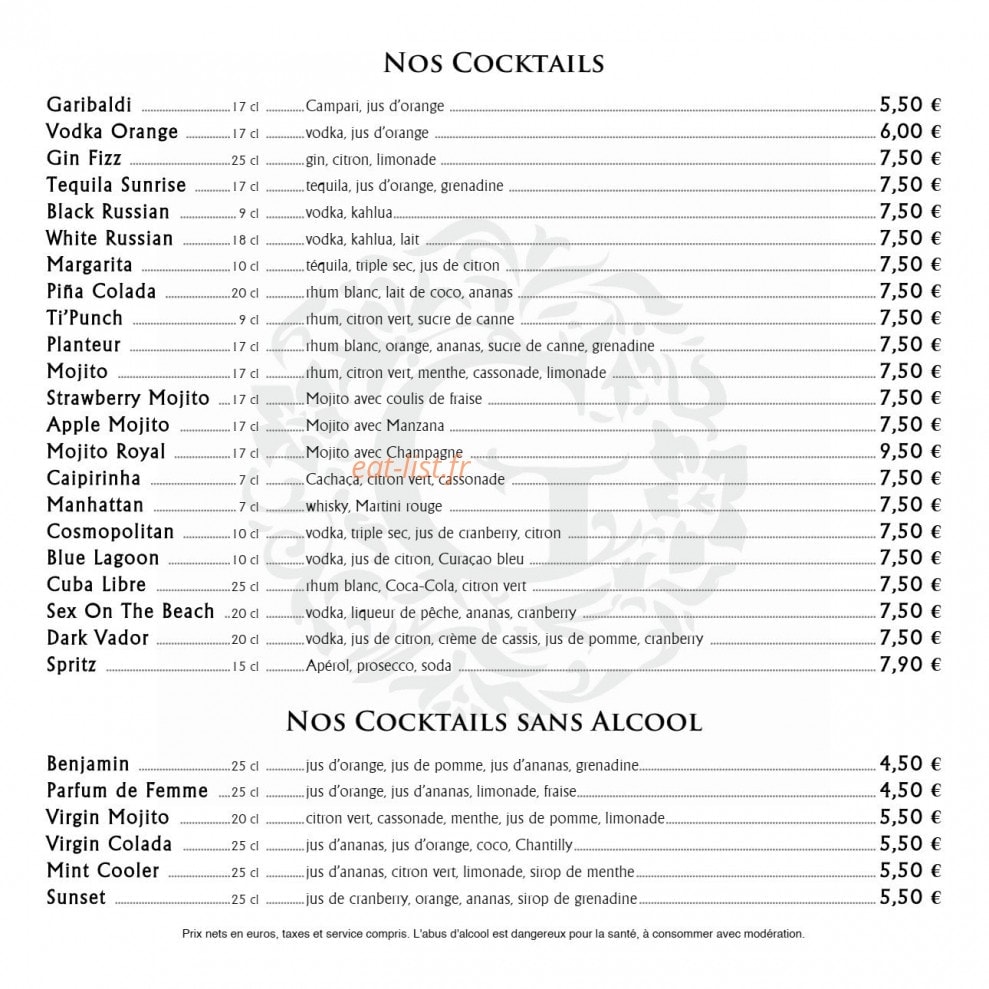 Le Grey Sud — carte page 6