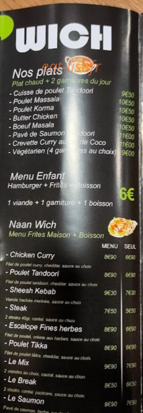 Naan'wich — carte page 2