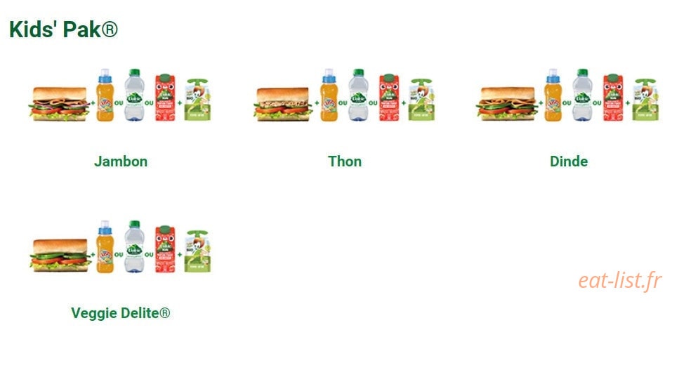 Subway — carte page 4