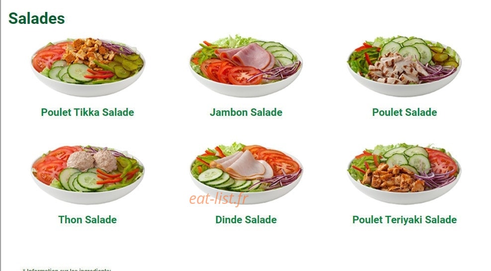 Subway — carte page 3